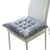 Coussin Carré Assise Gris Rayures