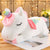Coussin Voyageur | Coussin Fantaisie Licorne | 30cm / Blanc