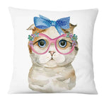 Coussin Voyageur | Coussin Chat Habillé | Annie / 45x45cm