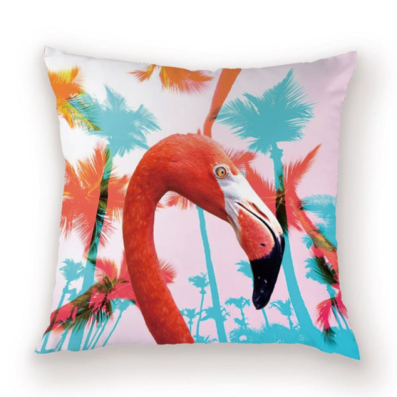 Housse Coussin Flamant Rose | Coussin Voyageur