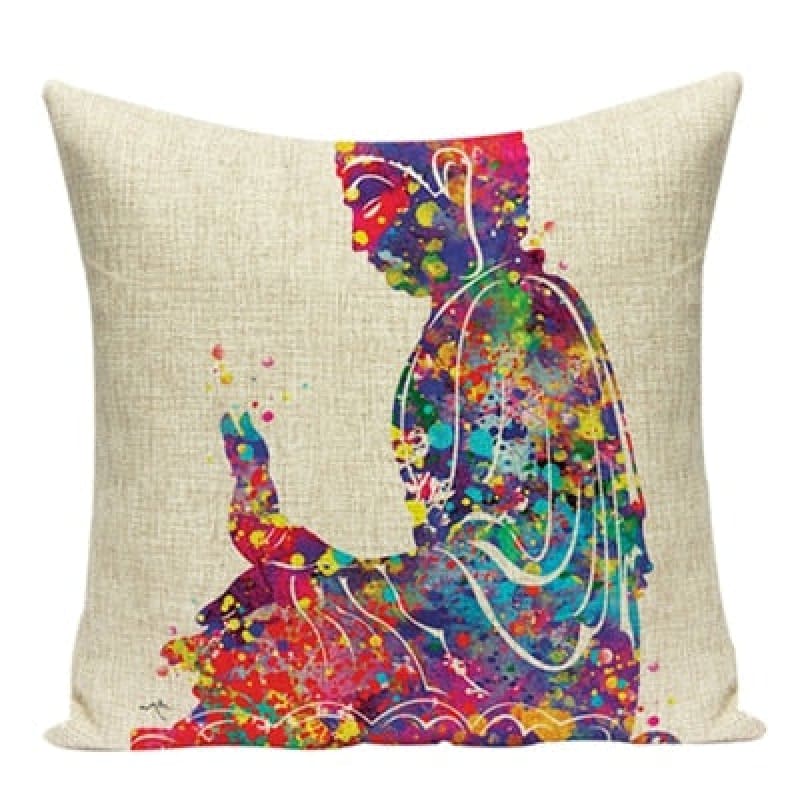 Coussin Voyageur | Housse de Coussin Bouddha | Bouddha 1