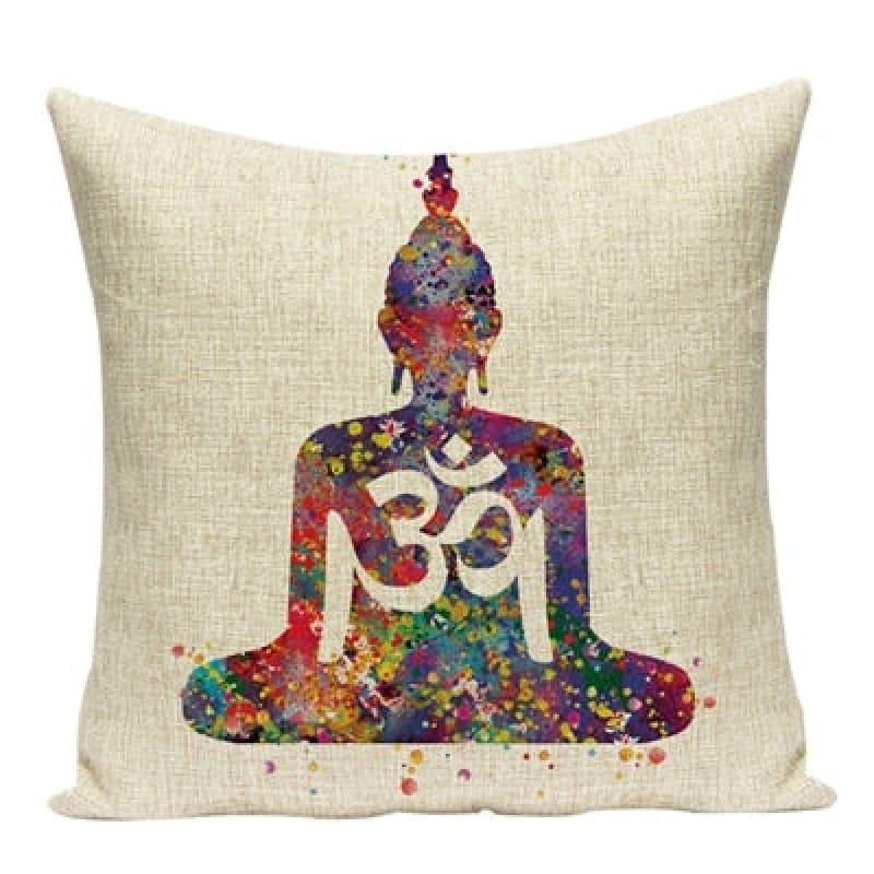 Coussin Voyageur | Housse de Coussin Bouddha | Bouddha Lotus