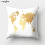 Coussin Voyageur | Housse de Coussin Carte du Monde | 12