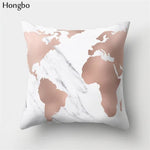 Coussin Voyageur | Housse de Coussin Carte du Monde | 16