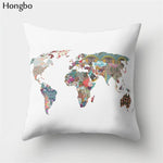 Coussin Voyageur | Housse de Coussin Carte du Monde | 7