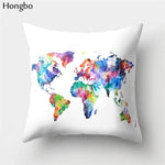 Coussin Voyageur | Housse de Coussin Carte du Monde | 4