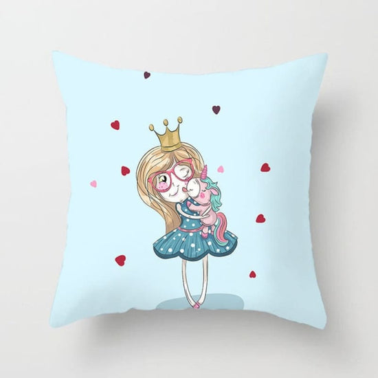 Coussin Voyageur | Housse de Coussin Licorne | 45 x 45 cm / 