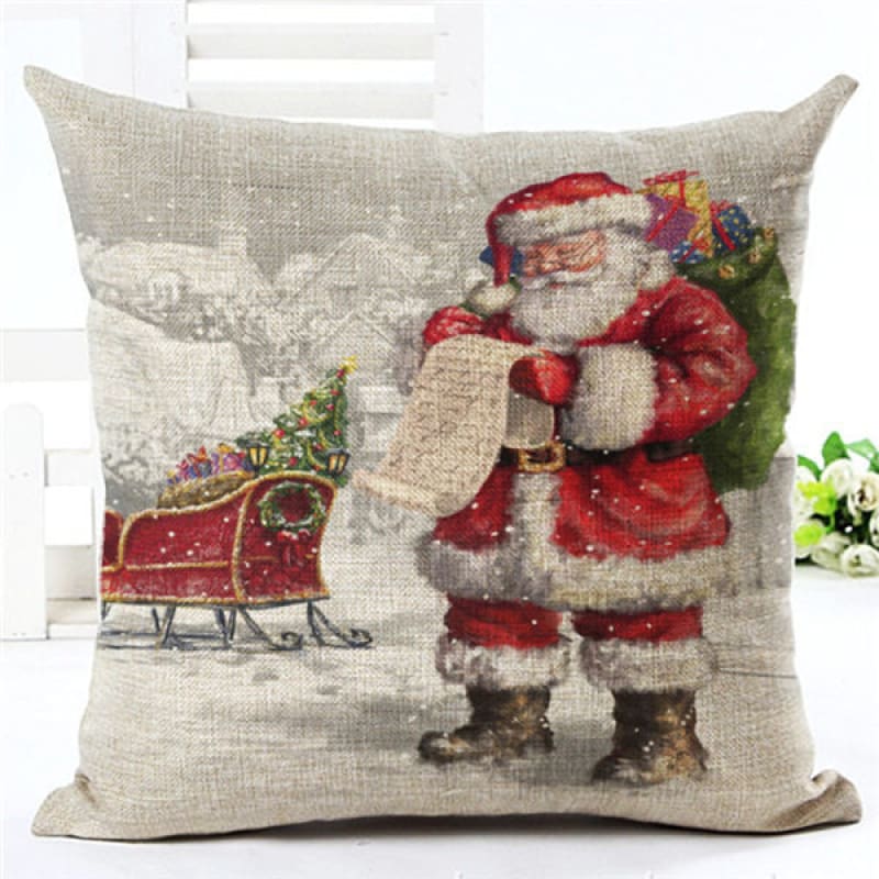 Coussin Voyageur | Housse de Coussin Motif de Noël | 