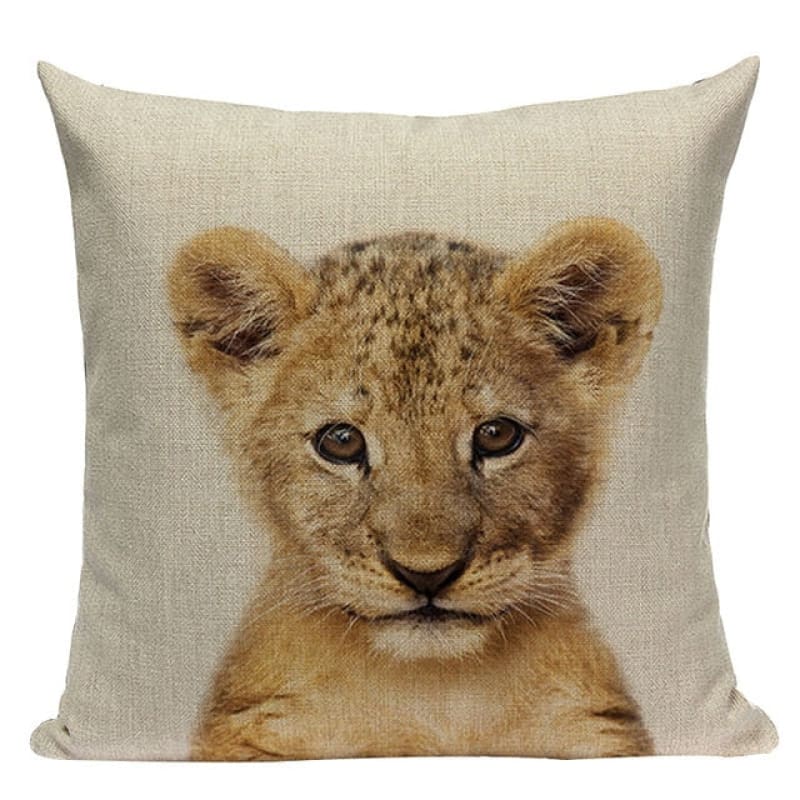 Coussin Voyageur | Housse de Coussin Savane | Lionceau