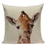 Coussin Voyageur | Housse de Coussin Savane | Girafe