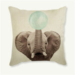 Coussin Voyageur | Housse Fantaisie Safari | Éléphant