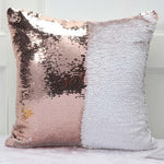 Coussin Voyageur | Housse Fantaisie Sequin | 40X40cm / Rosé