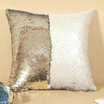 Coussin Voyageur | Housse Fantaisie Sequin | 40X40cm / Doré