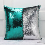 Coussin Voyageur | Housse Fantaisie Sequin | 40X40cm / Vert