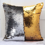 Coussin Voyageur | Housse Fantaisie Sequin | 40X40cm / Or