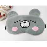 Coussin Voyageur | Masque de Sommeil Peluche | Ours Gris